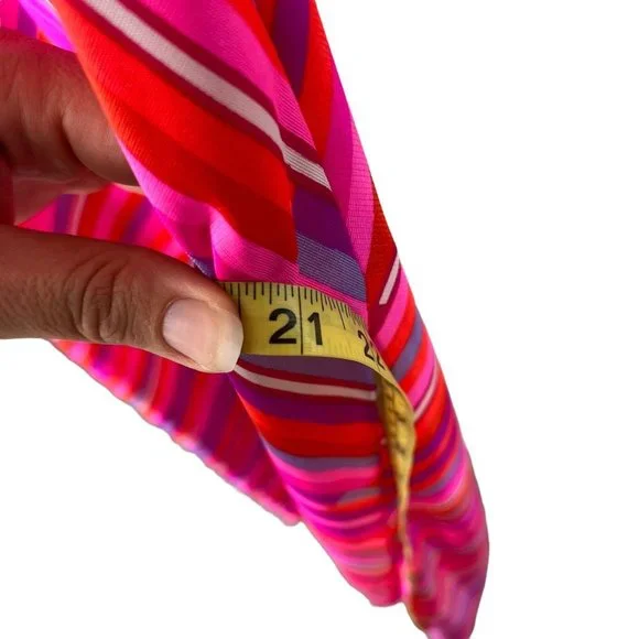 Vintage 60s Catalina Pink Stripe Halter Pool Party Full Length Dress 6 - Picture 10 of 11